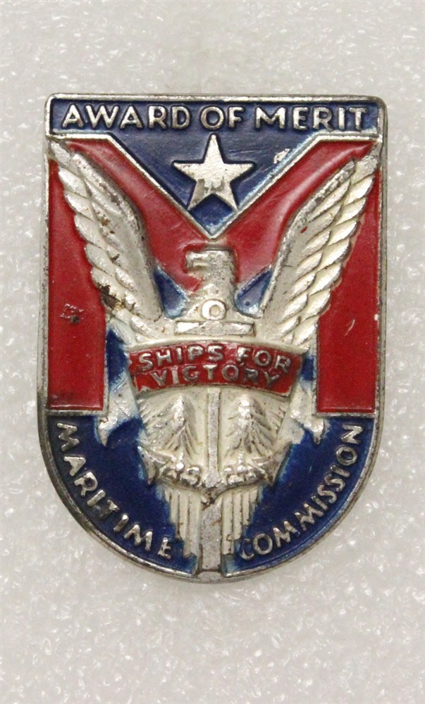 WWII Home Front Pin/Brooch: Maritime Commission Award for Merit - A.E. Co.