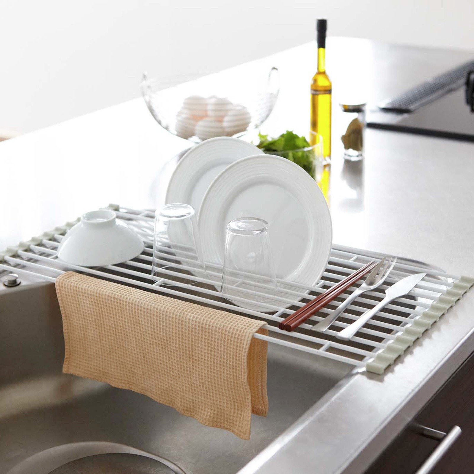 Yamazaki Home PLATE Over-the-Sink Kitchen Dish Drainer
