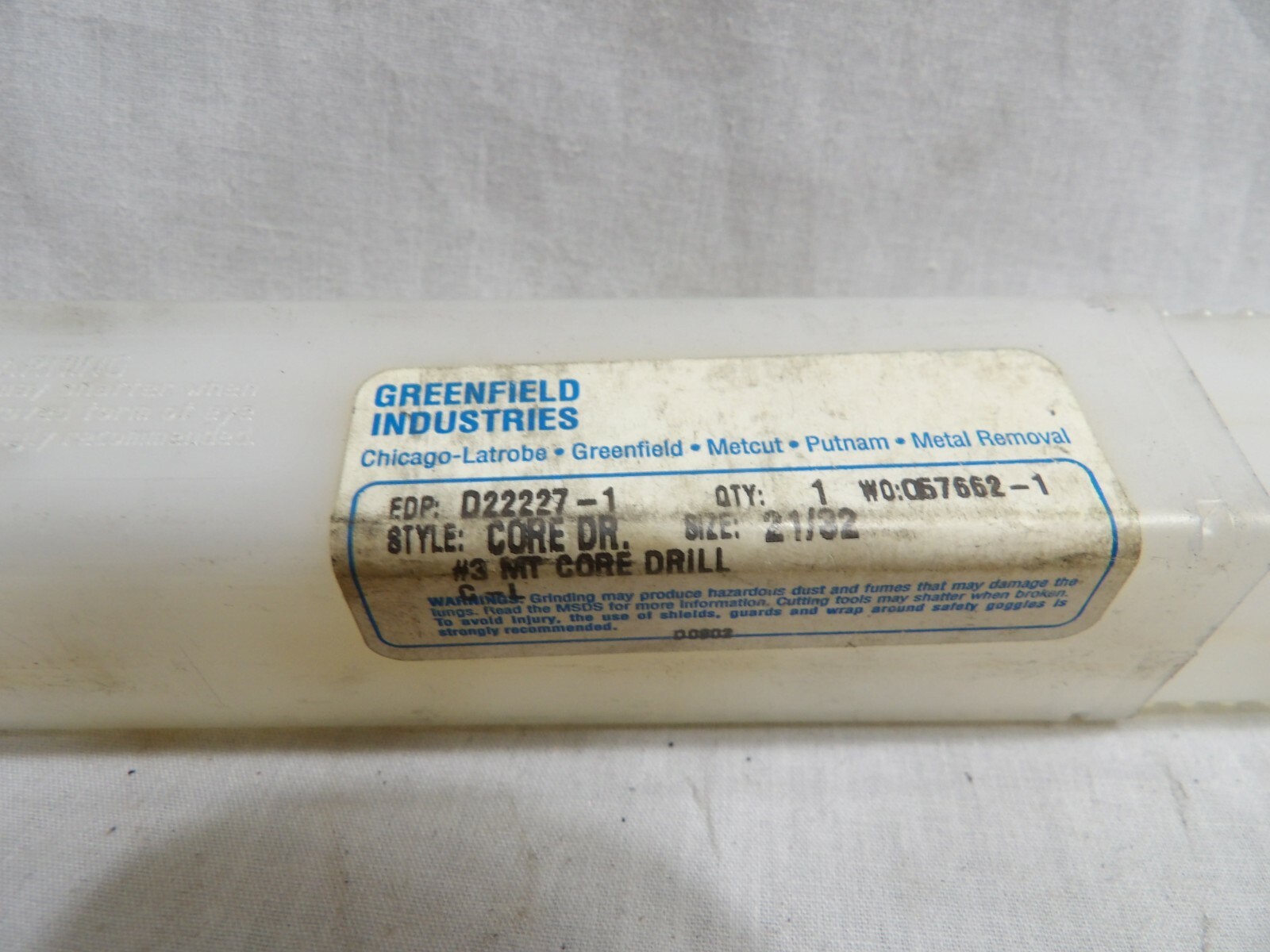 Greenfield 21/32" Core Drill Bit with #3 MT