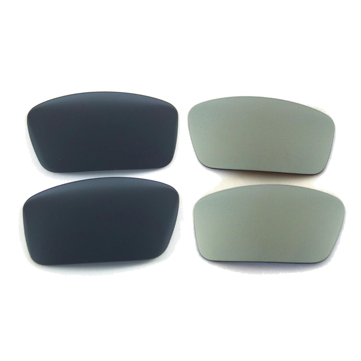 Walleva Black + Titanium Polarized Lenses For Oakley New Square Wire 3.0