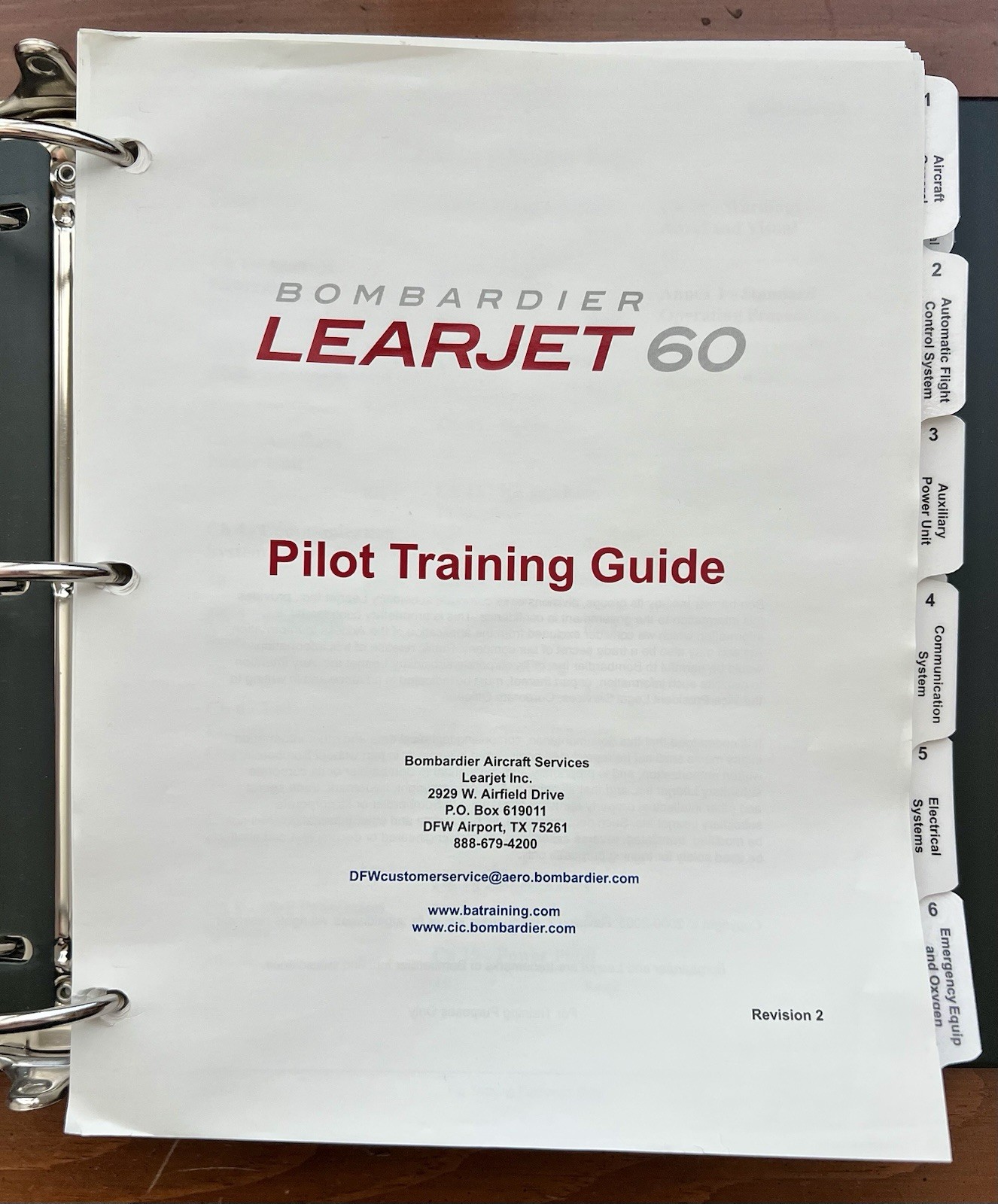 Bombardier Learjet 60 Pilot Training Guide, Revision 2