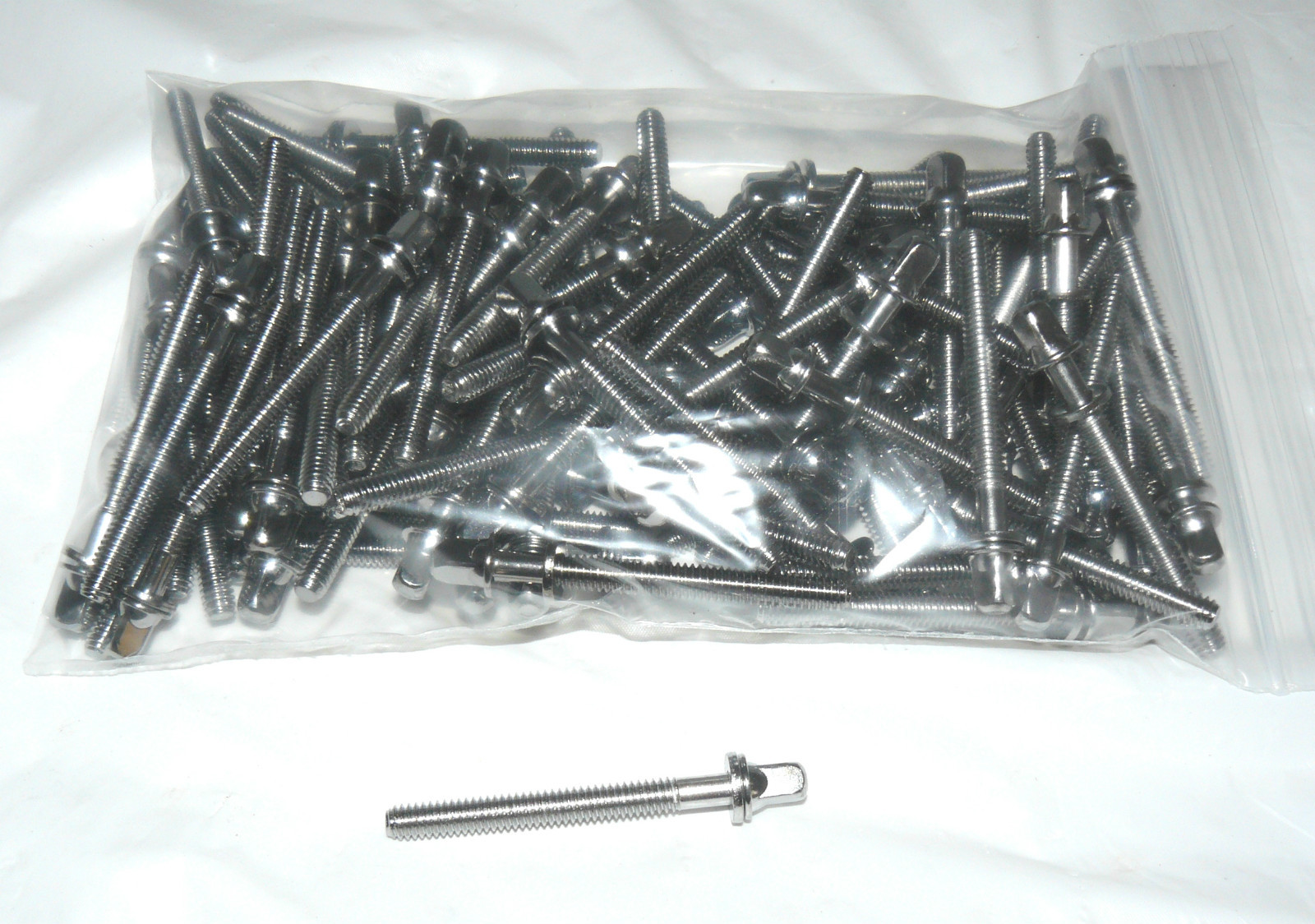 100 NEW Chrome Drum Tension Rods 52mm/2" Part for Tom Snare Build Repair Restore