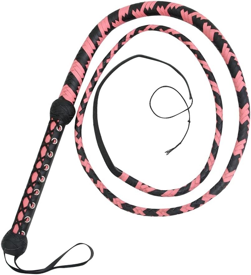 Bull Whip Made with Heavy Duty Cowhide Leather - Leather Whips 6 feet