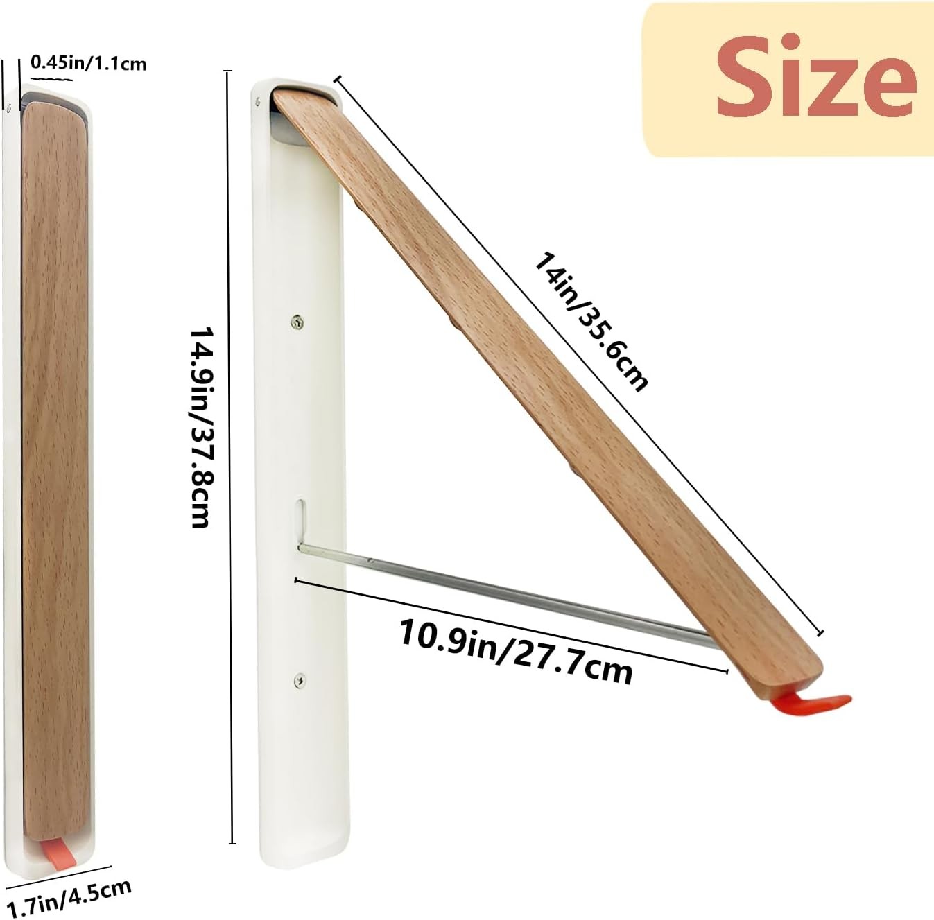 Clothes Drying Rack Wall Mounted for Laundry, Retractable & Foldable Clothes Han