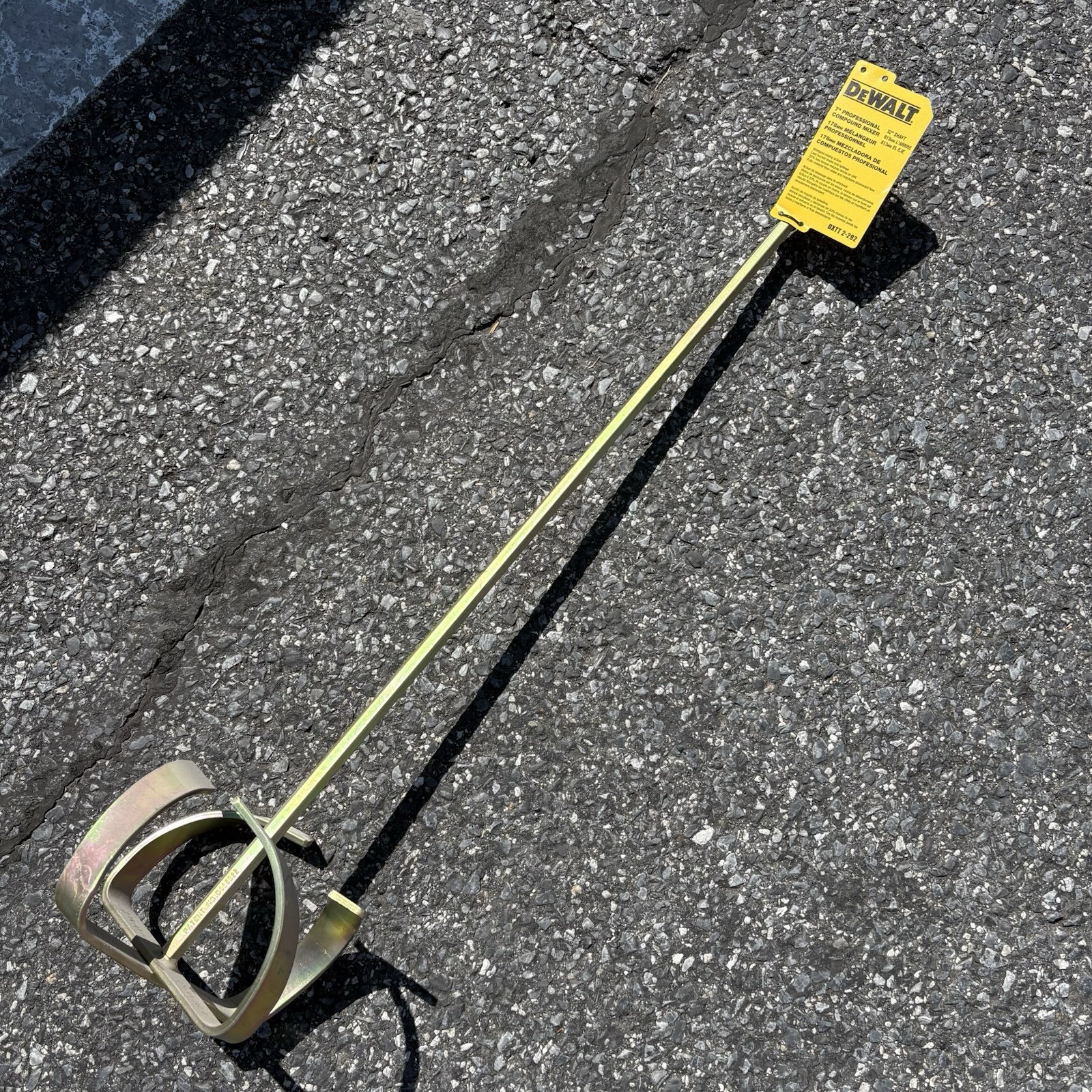 DEWALT Drywall 32" Long Mixing Paddle W/ 7" Head DXTT-2-292 NEW Paint Mixer