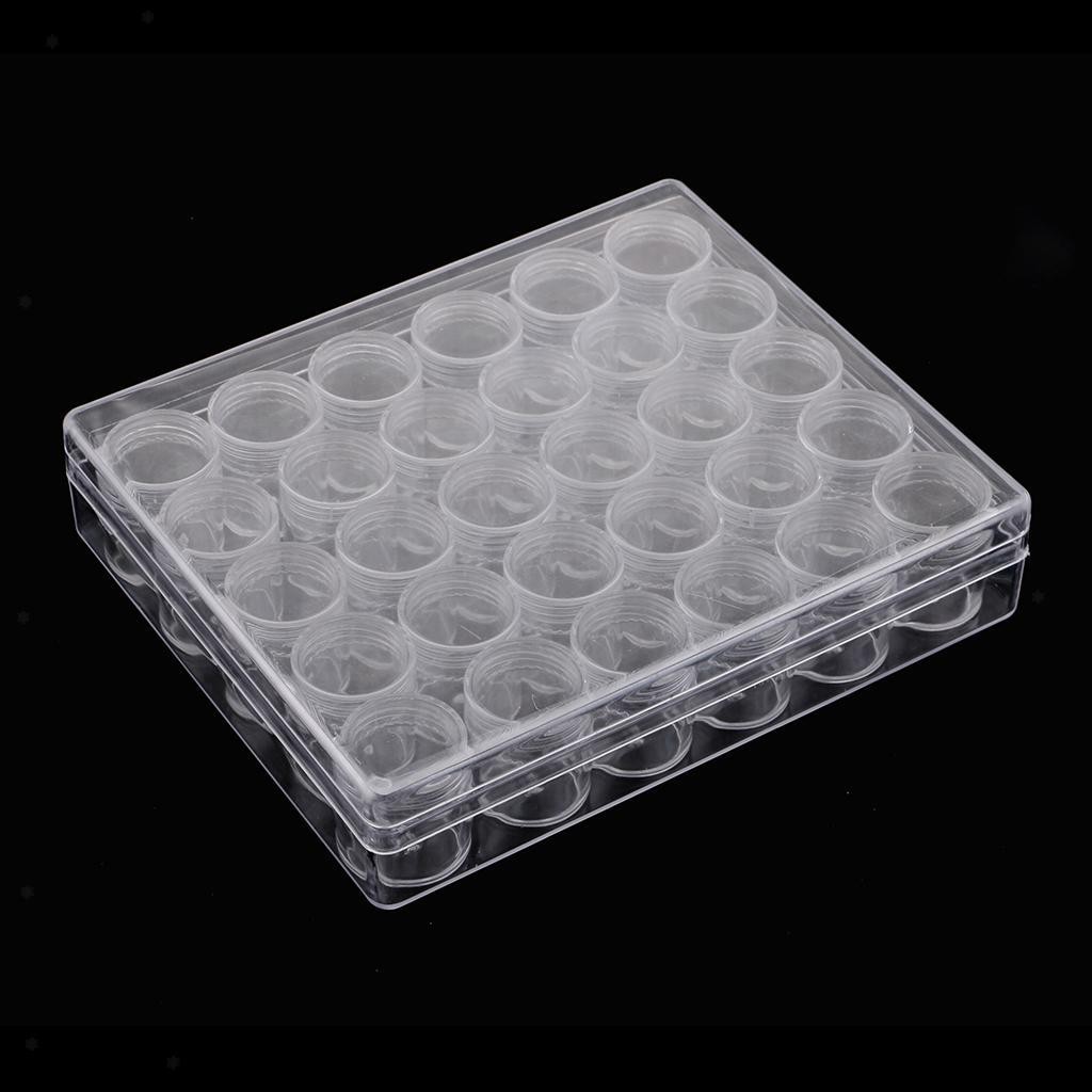 Transparent Storage Box With 30 Slots Small Bead Storage