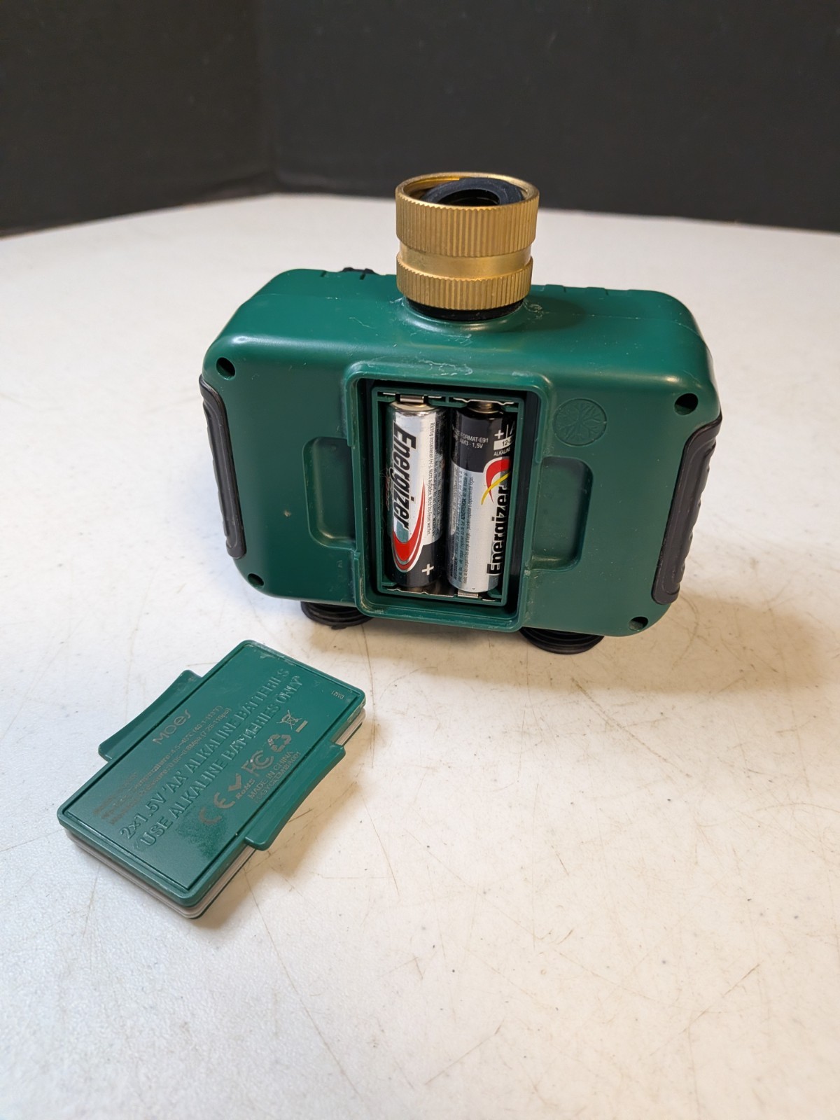 2-Zone Water Timer Brass Inlet/Outlet, Programmable Outdoor Timer