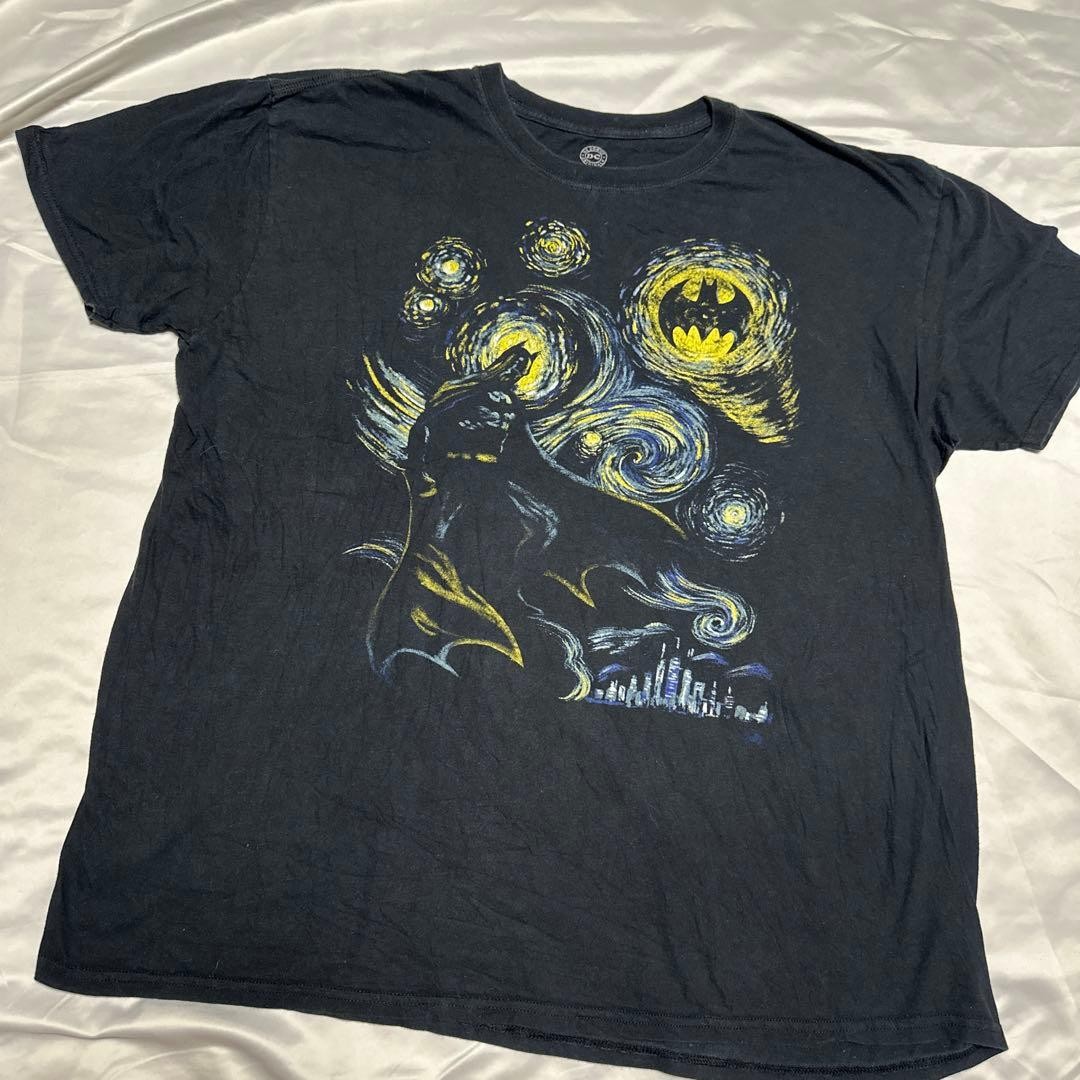 15 Year Made 2XL DC [Batman] Painting Style Van Gogh T-Shirt Black