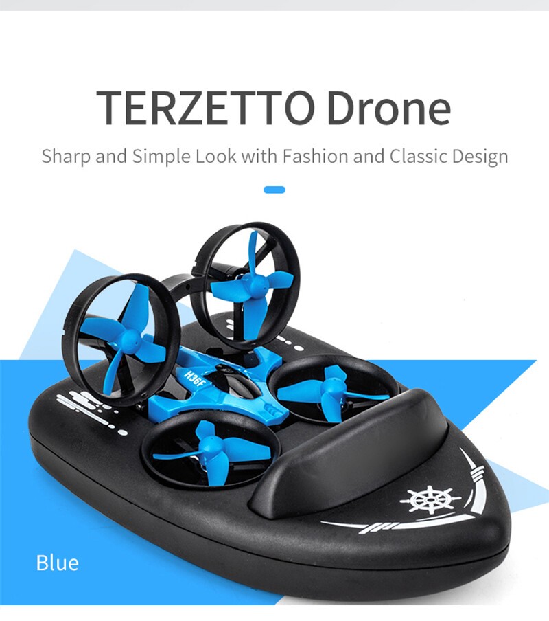H36F 2.4G Vehicle Drone Boat JJRC 3in1Remote Control Toy With 3D Flips Headless