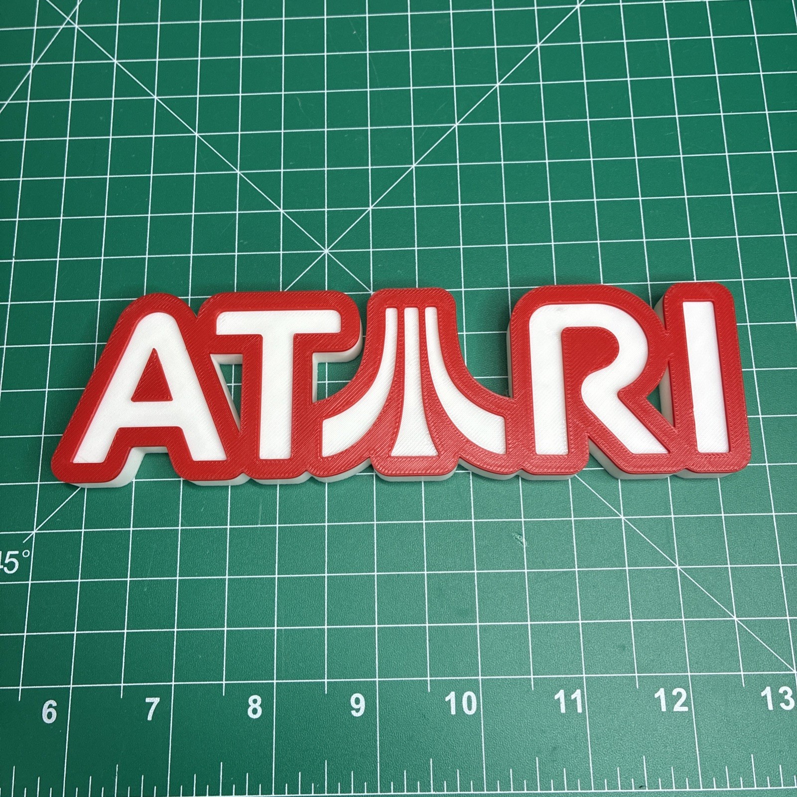 3D Printed Atari Logo Sign Display Fan Art Video Game #2