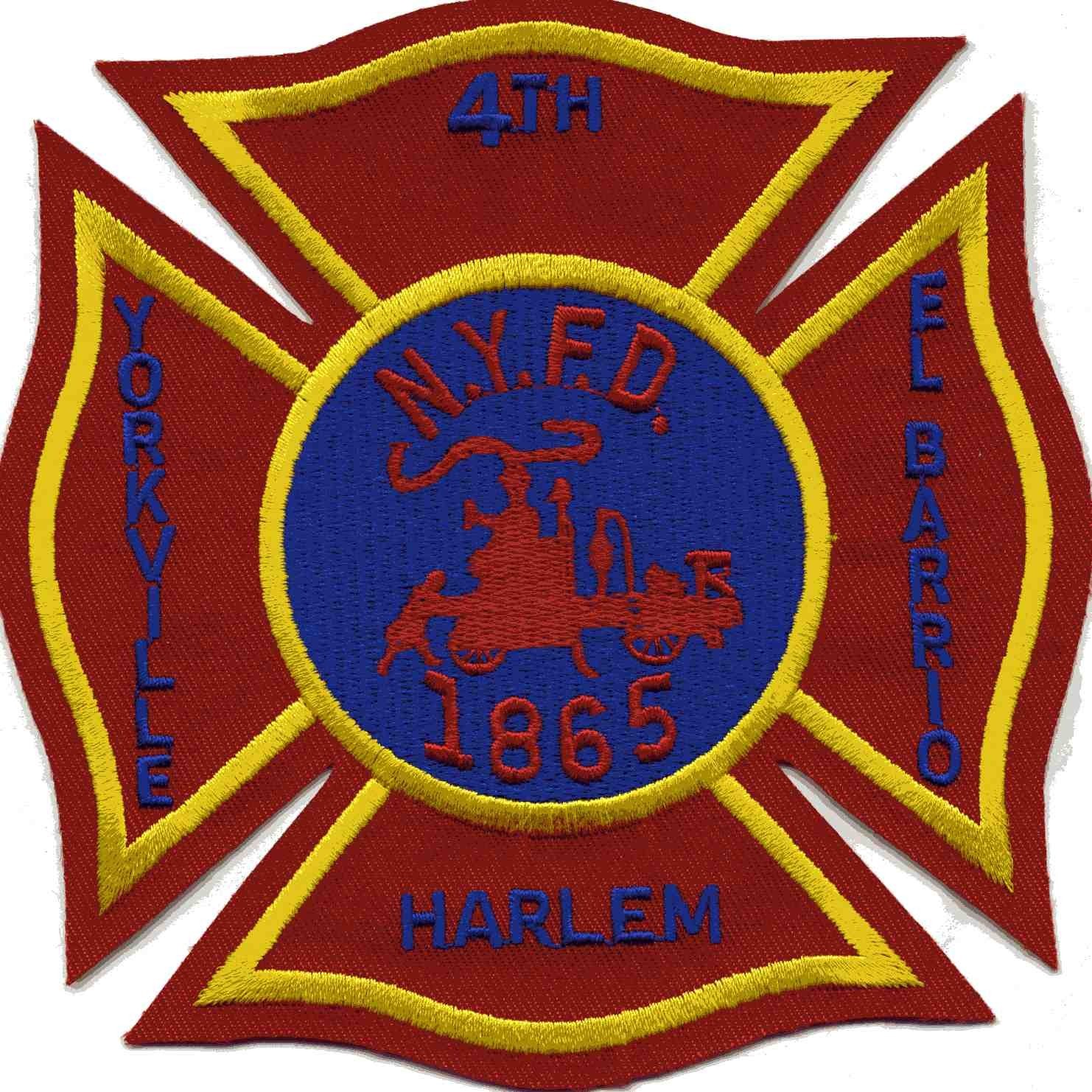 New York City - FDNY Division - 4 "Yorkville-Harlem", NY (5" x 5") fire patch
