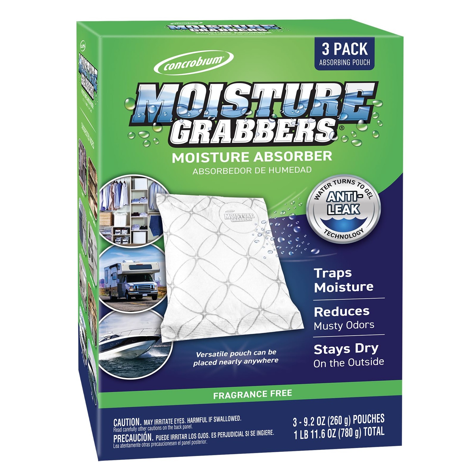 Moisture Grabbers Pouch, 27.6 oz, 1.72 Pound (Pack of 1),Captadores de humedad