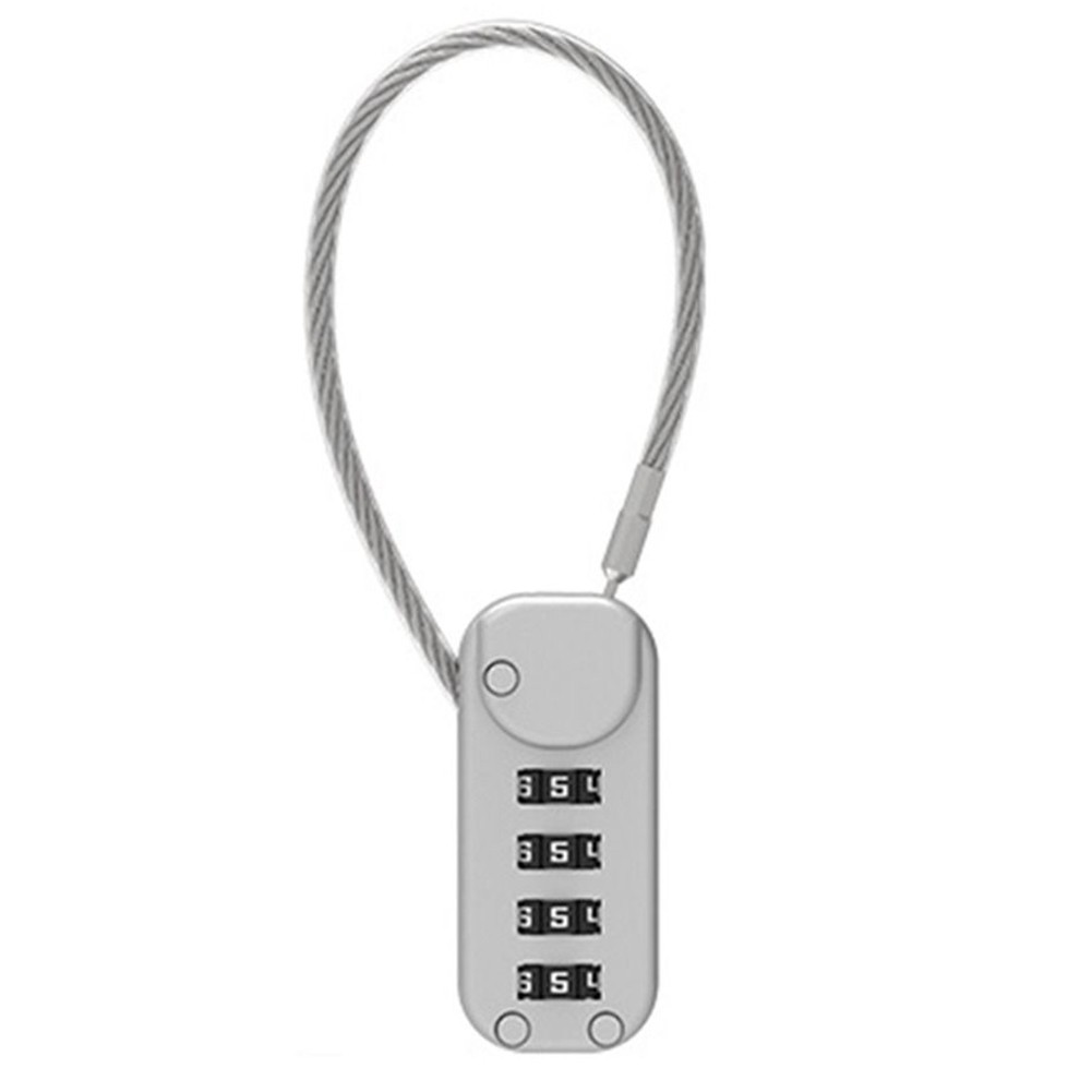 Gray Security Combination Padlock 4-Digit Combination Padlock Zinc Alloy2082