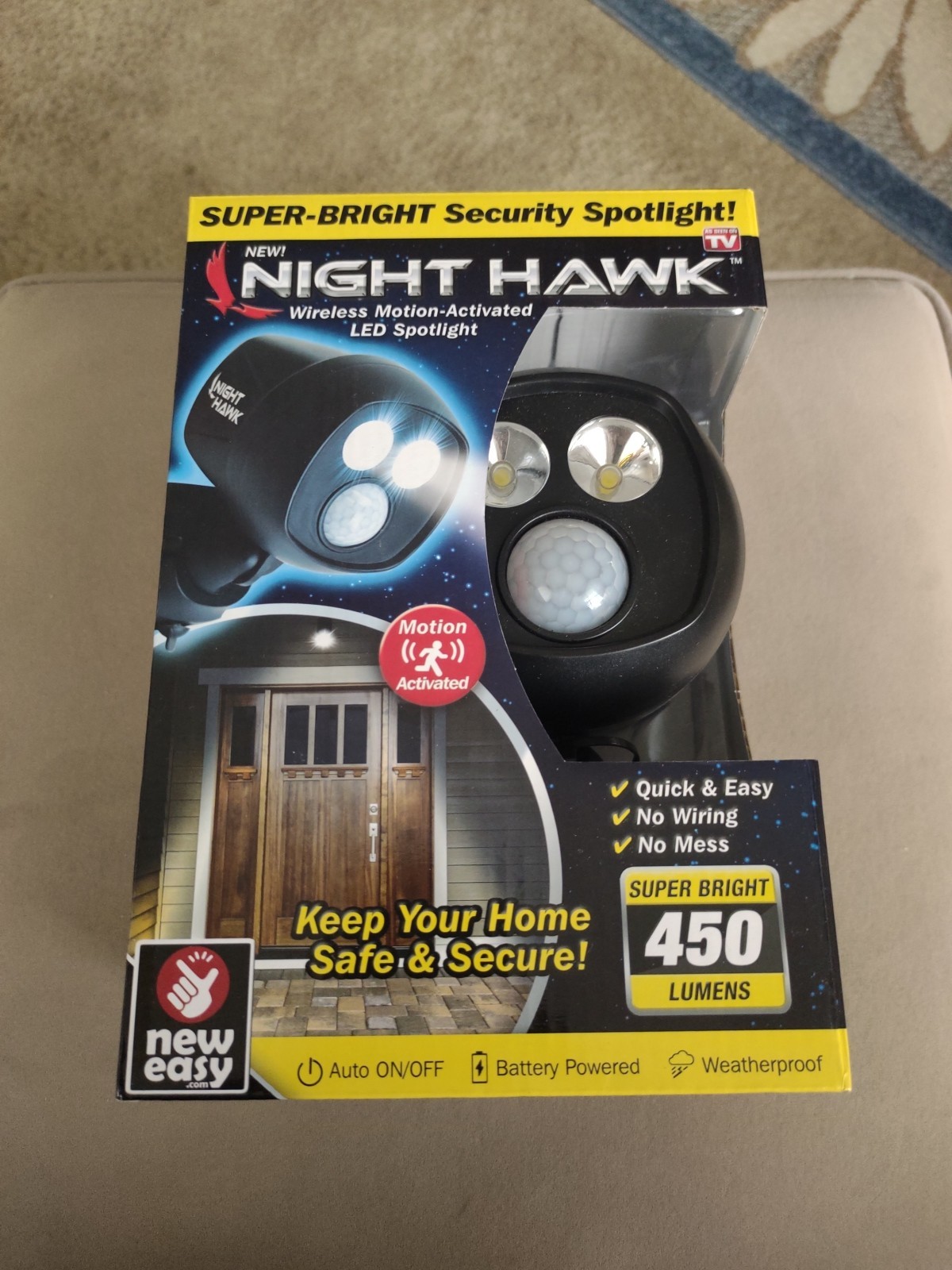 Ontel Night Hawk Super Bright 450 Lumen LED Outdoor/Indoor Security Spotlight