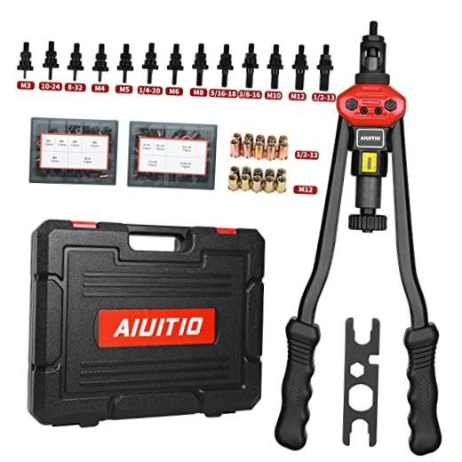 16" Rivet Nut Tool, Rivnut Tool Kit with 13 Metric and 16 inch rivet nut tool