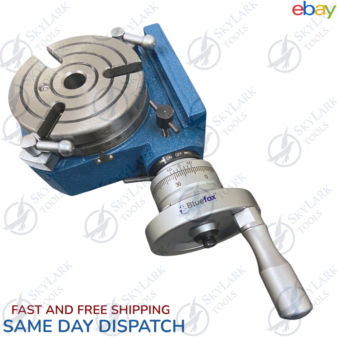 4" Precision Horizontal And Vertical Rotary Table 3 Slot Skylark Tool