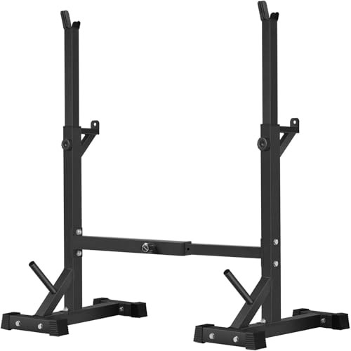 Adjustable Squat Rack Stand Home Gym 550Lbs Capacity