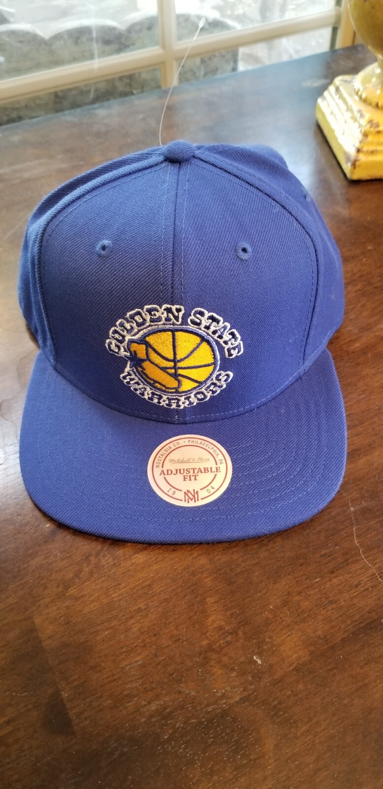 Mitchell & Ness Nwt  Hat Youth Snap Back Golden State Warriors Blue Outdoor