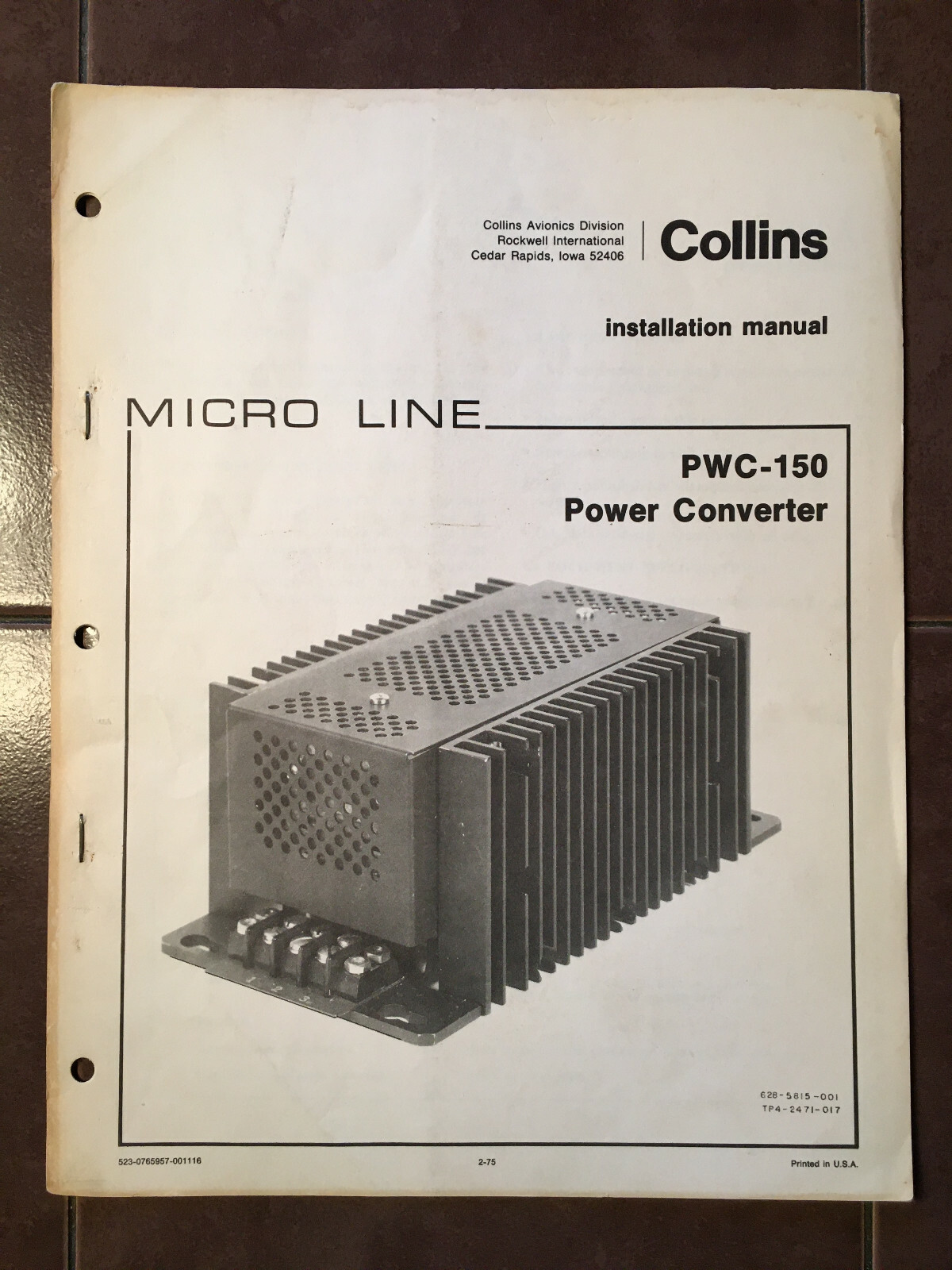 Collins PWC-150 Install Manual