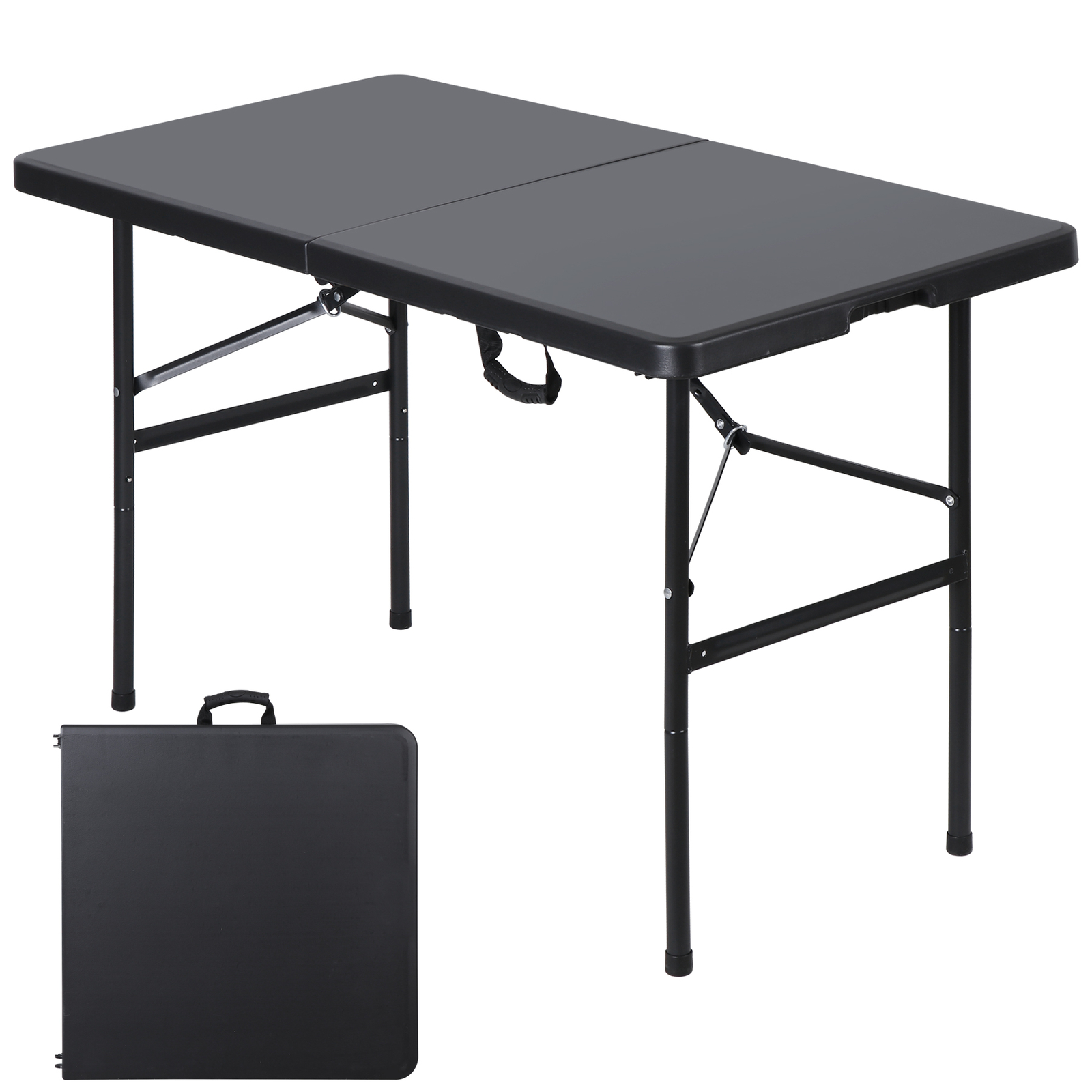 4 FT Folding Table Plastic Portable Tables for Dining Parties Card Wedding BBQ