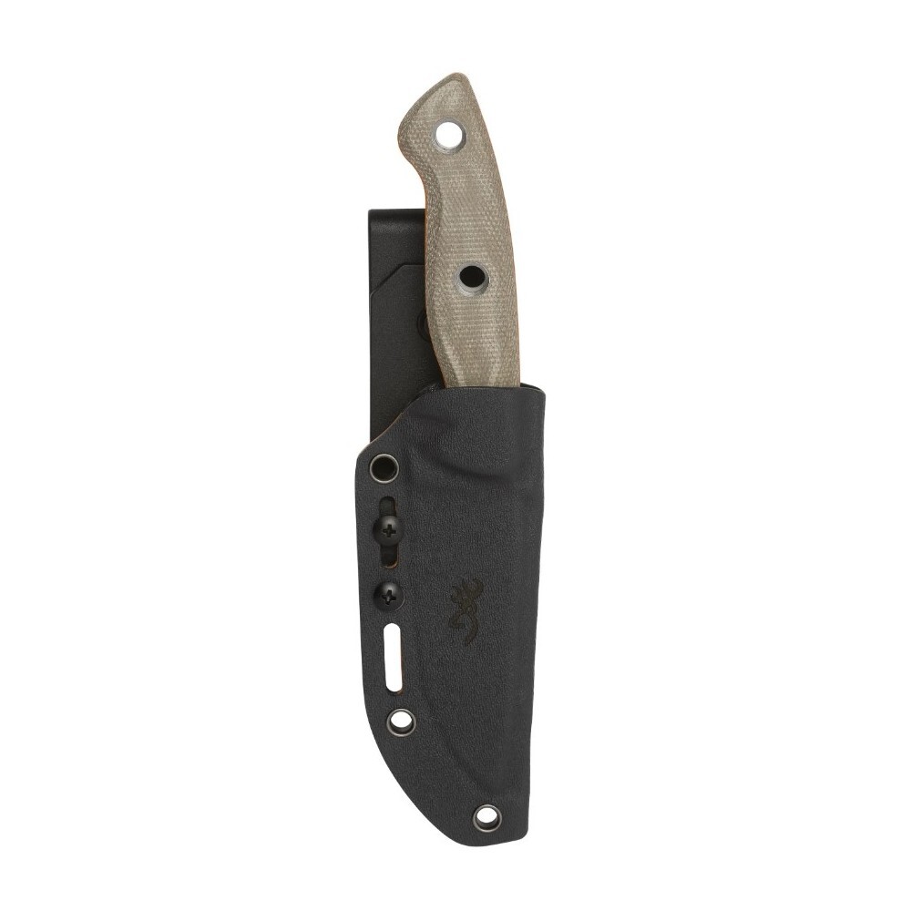 Browning Desolation SM 3.75" Fixed Drop Point, Plain, SS, Tan Micarta #3220508B