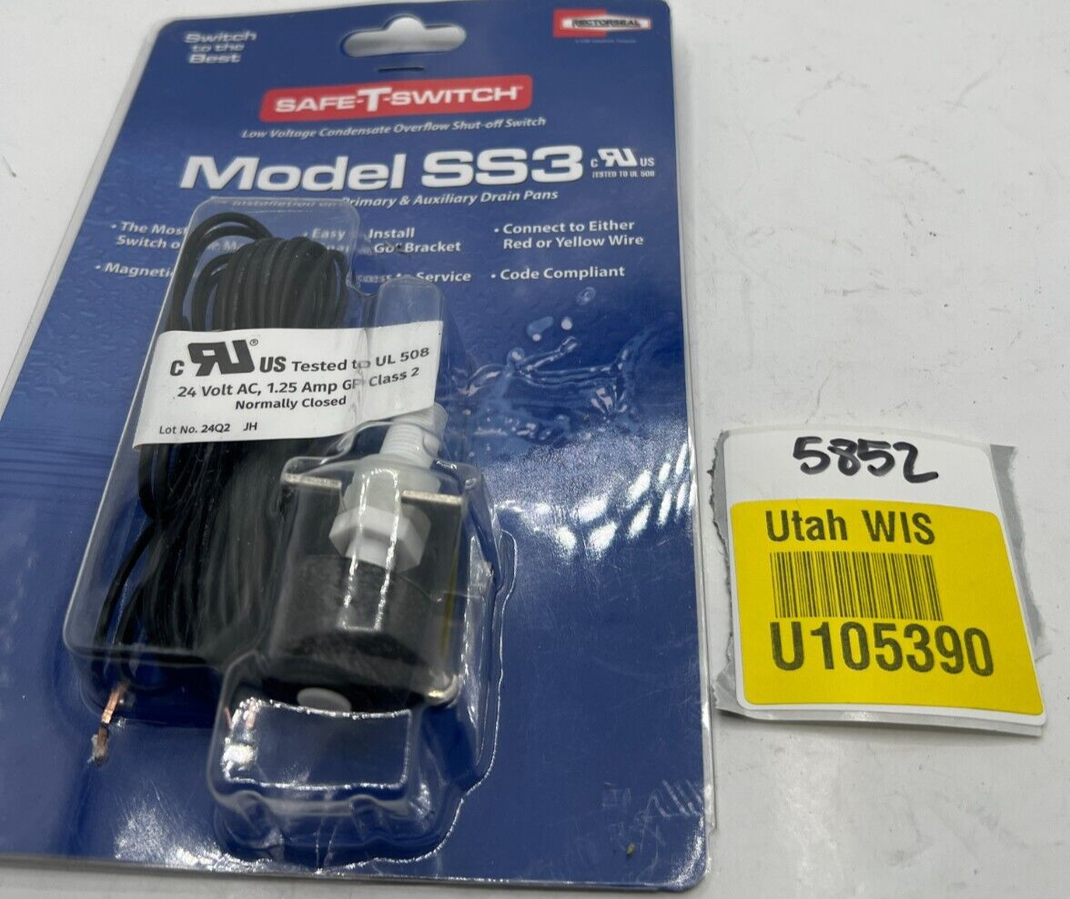 Rectorseal Safe-T-Switch Model SS3 Low Voltage Condensate Overflow Shut-Off
