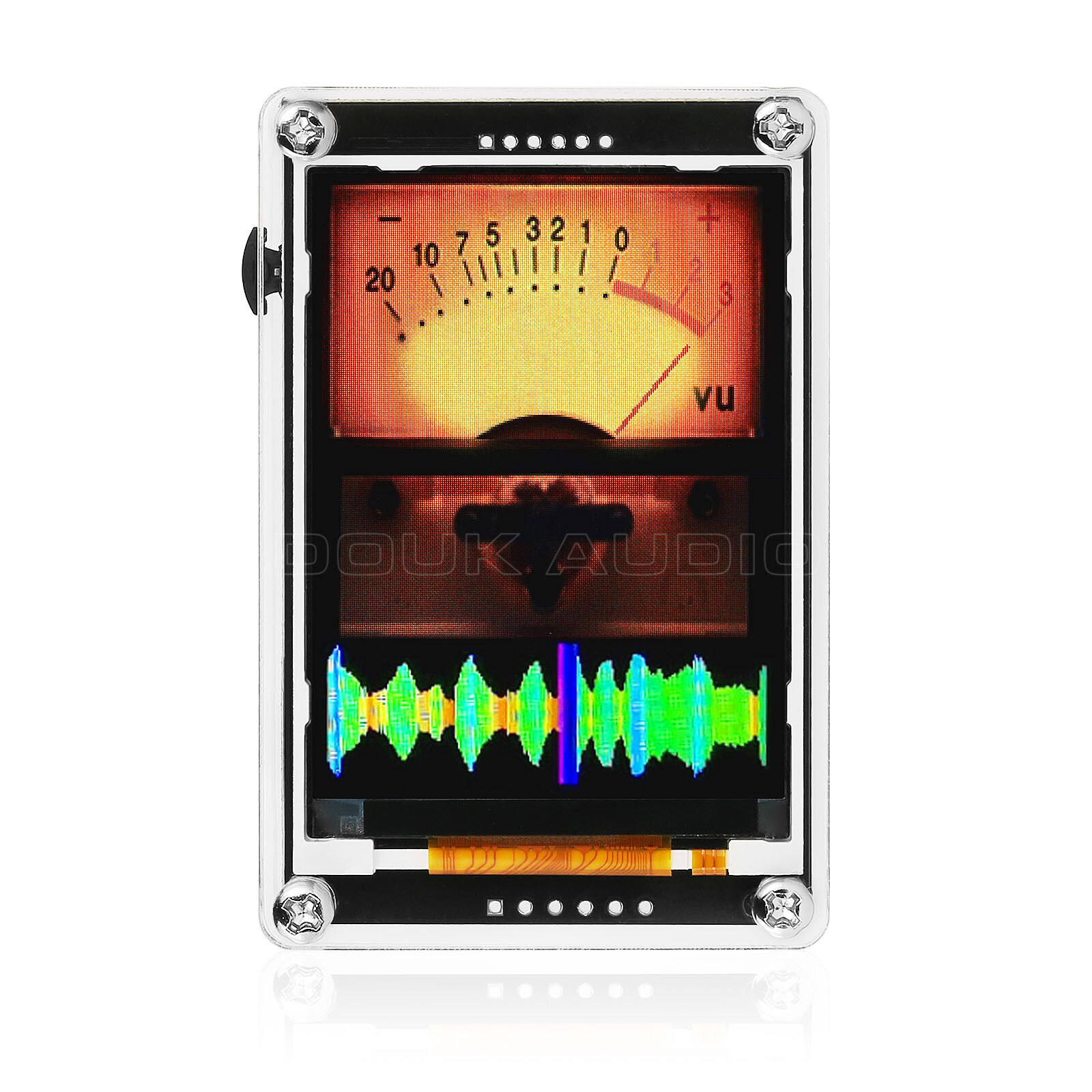 MIC Sound Level Indicator VU Meter 2.4" LCD Display Audio Spectrum Digital Clock