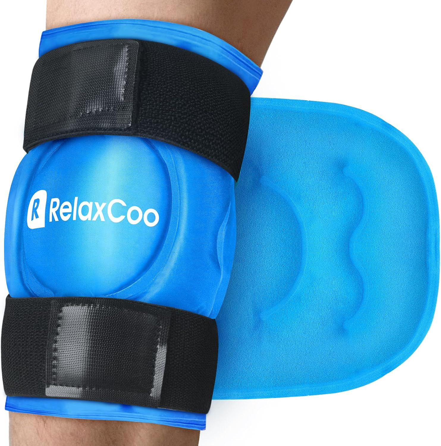 Ice Pack for Knee Pain Relief, Reusable Gel Ice Wrap for Leg Injuries, Swelling,