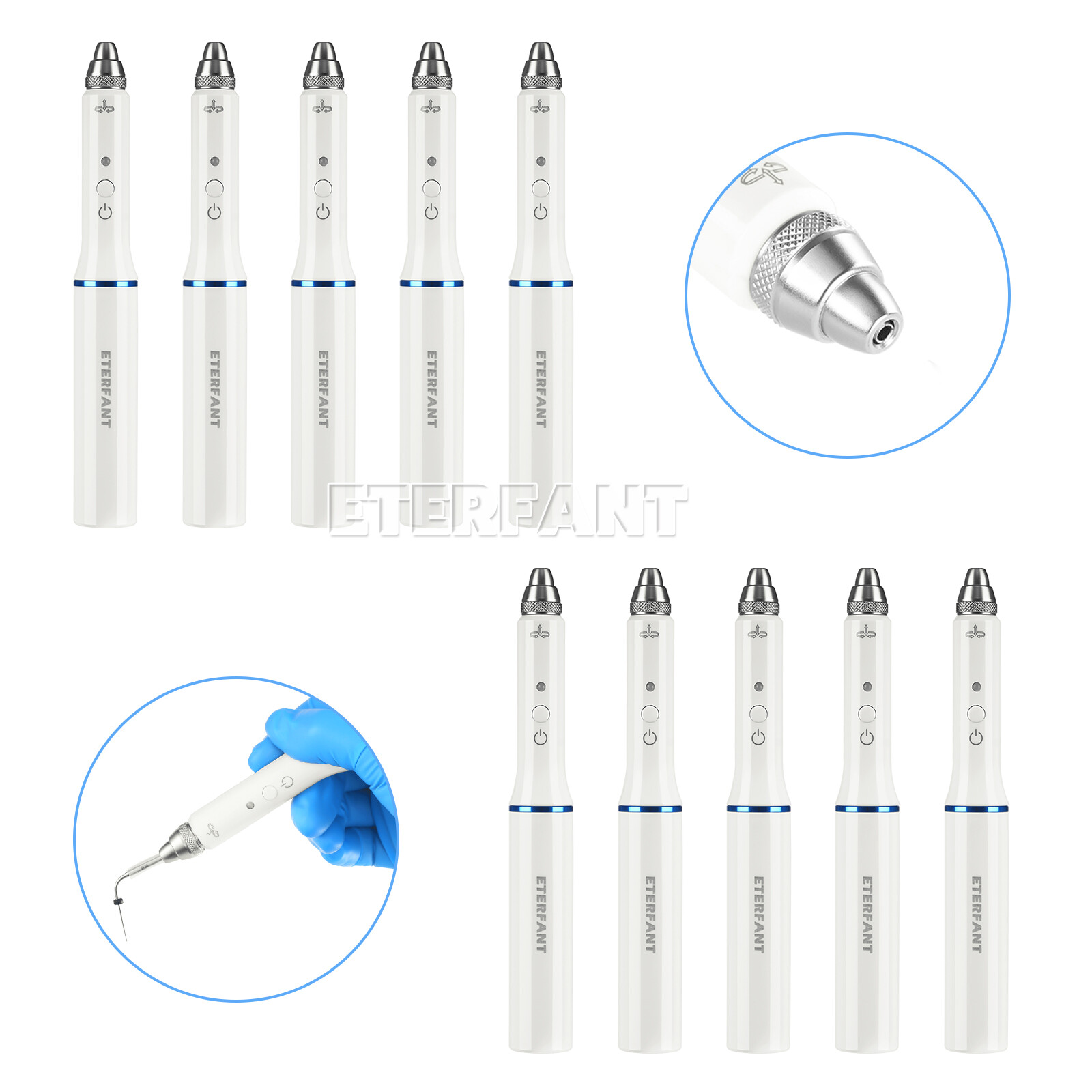 ETERFANT Dental Gutta Percha Obturation System Endo Heated Pen+2xTips white