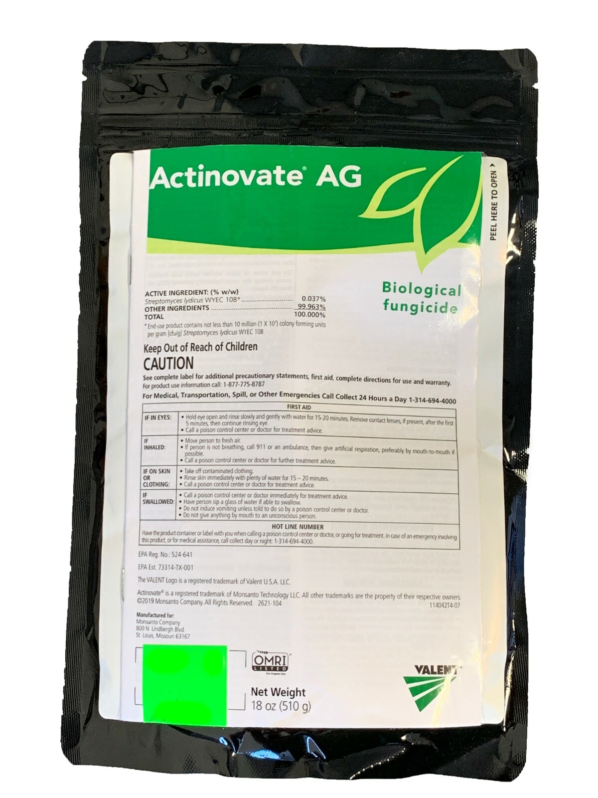 Actinovate AG Biological Fungicide - 18 Ounces -(OMRI) by Novozymes NO SALES: CA