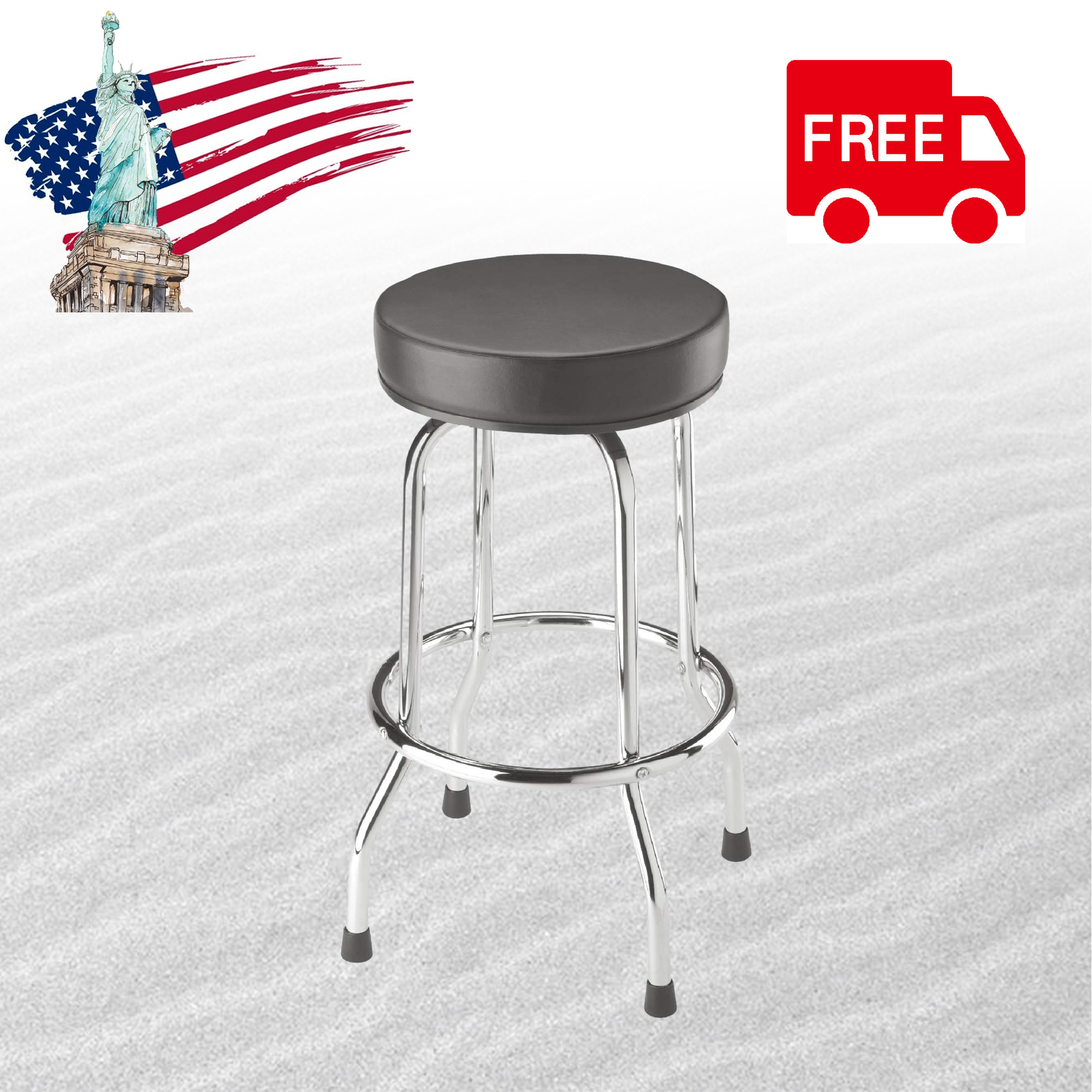 BIG RED 18.5" Swivel Bar Stool Padded Garage/Shop Seat, 28.74" Tall, Torin