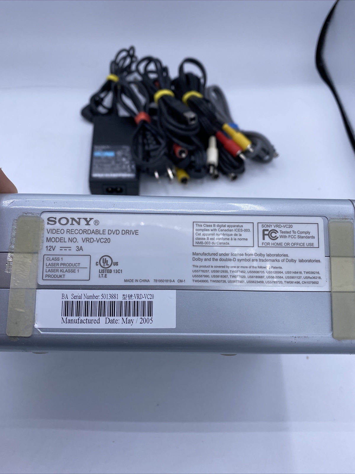 Sony VRD-VC20 Recorder Writer DVDirect with DV input Ext DVD-R DVD+R RW