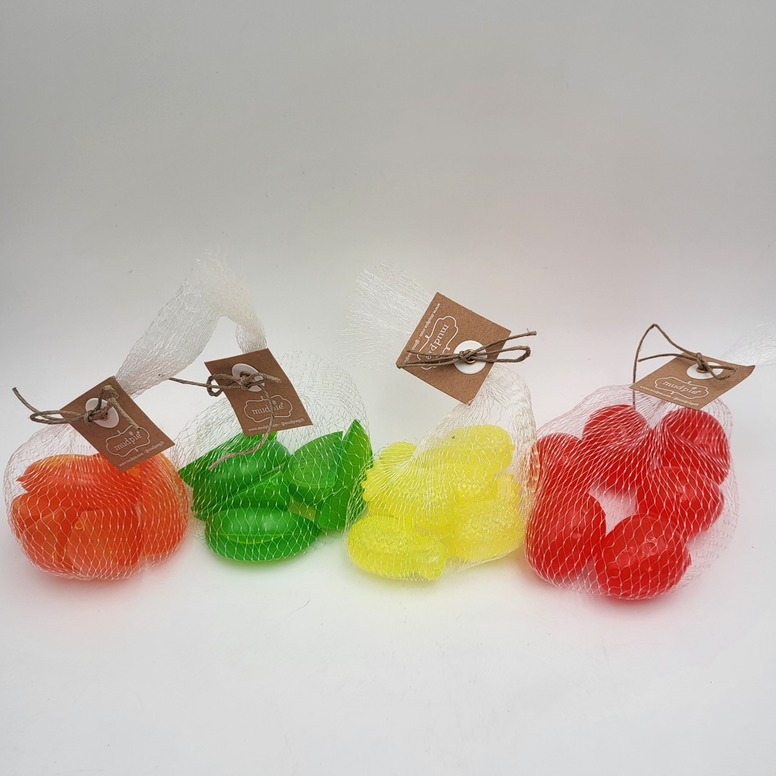 24 pcs Mud pie Reusable Ice Cubes, Lime, Orange, Strawberries, Pineapple