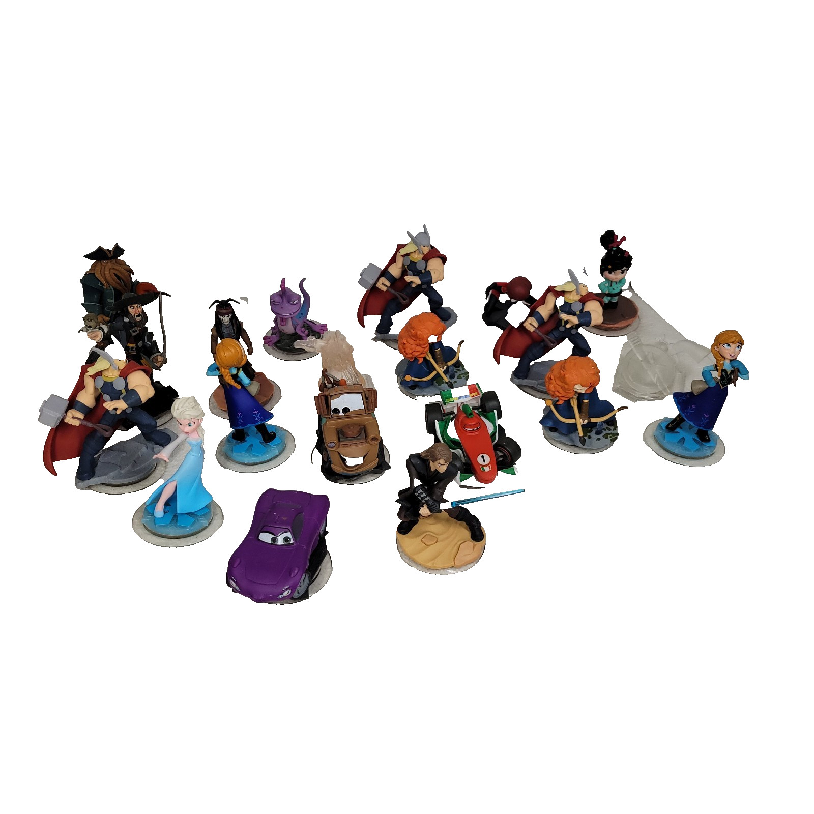 Disney Infinity Lot Cars Thor Marvel Pirates of the Caribbean Video Games Gaming