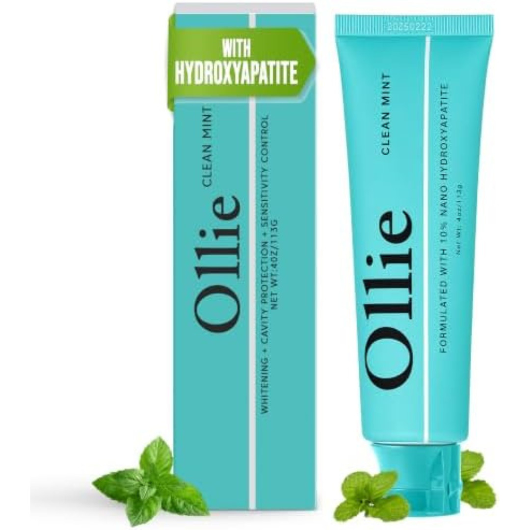 Ollie Fluoride Free 10% Nano Hydroxyapatite Toothpaste for Remineralizing Enamel