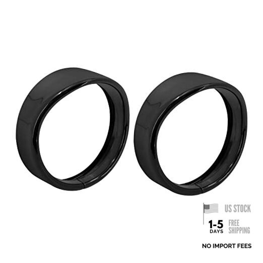 Motorcycle 4.5 Inch Fog Light Tirm Ring Visor Style 4 1/2" Gloss Black