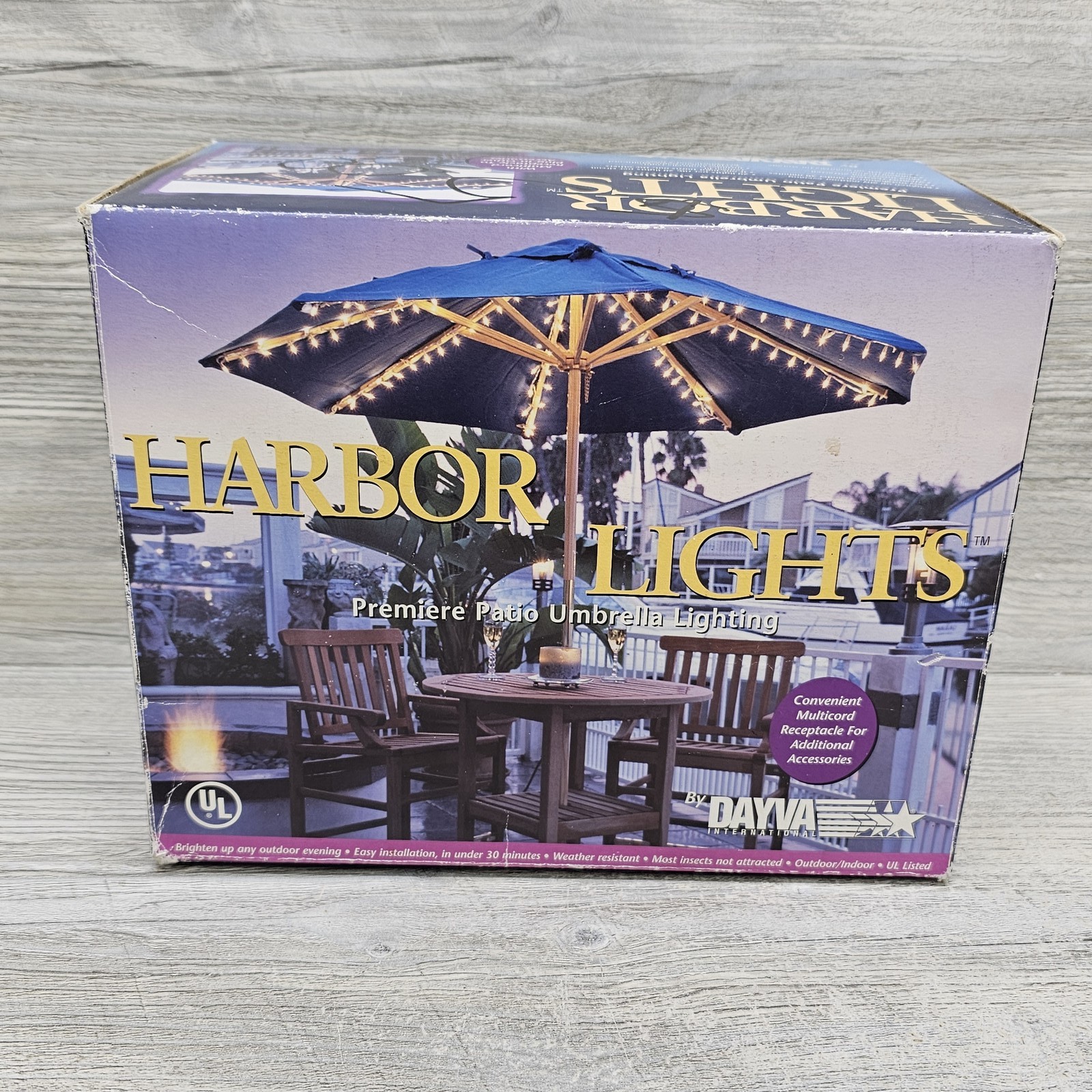 Harbor Lights Preium Unbrella Lighting Dayva Indoor Outdoor White Cord