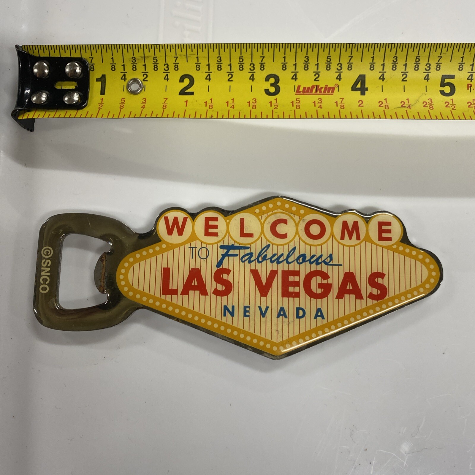 Vintage Welcome To Las Vegas Sign Casino Magnetic Bottle Opener