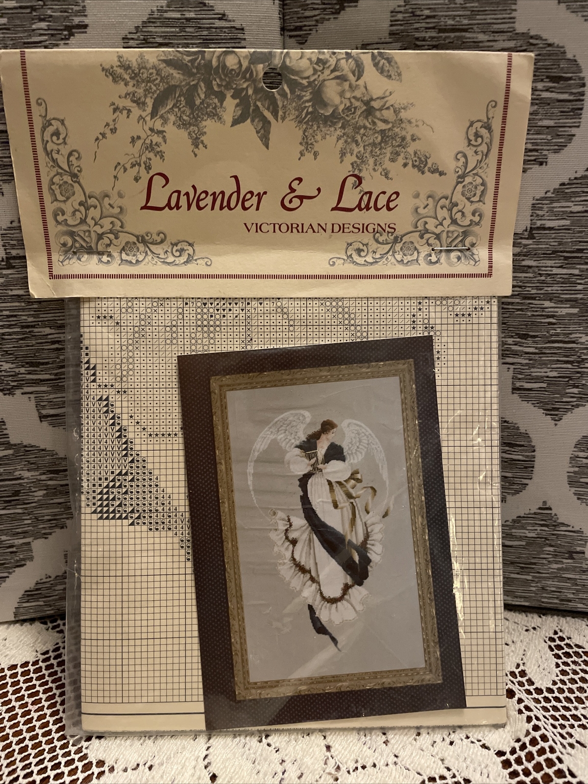 Lavender & Lace Victorian Designs " Angel of Hope" Cross Stitch Pattern L & L13