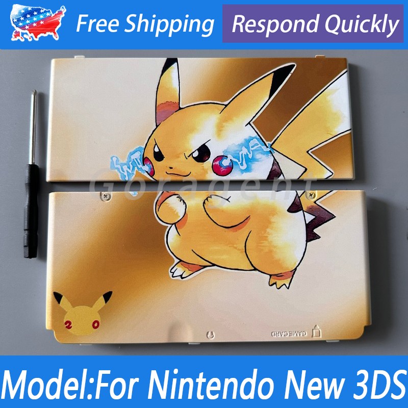 Set For Nintendo New 3DS (2015) Top and Bottom Battery Cover Housing Shell Case