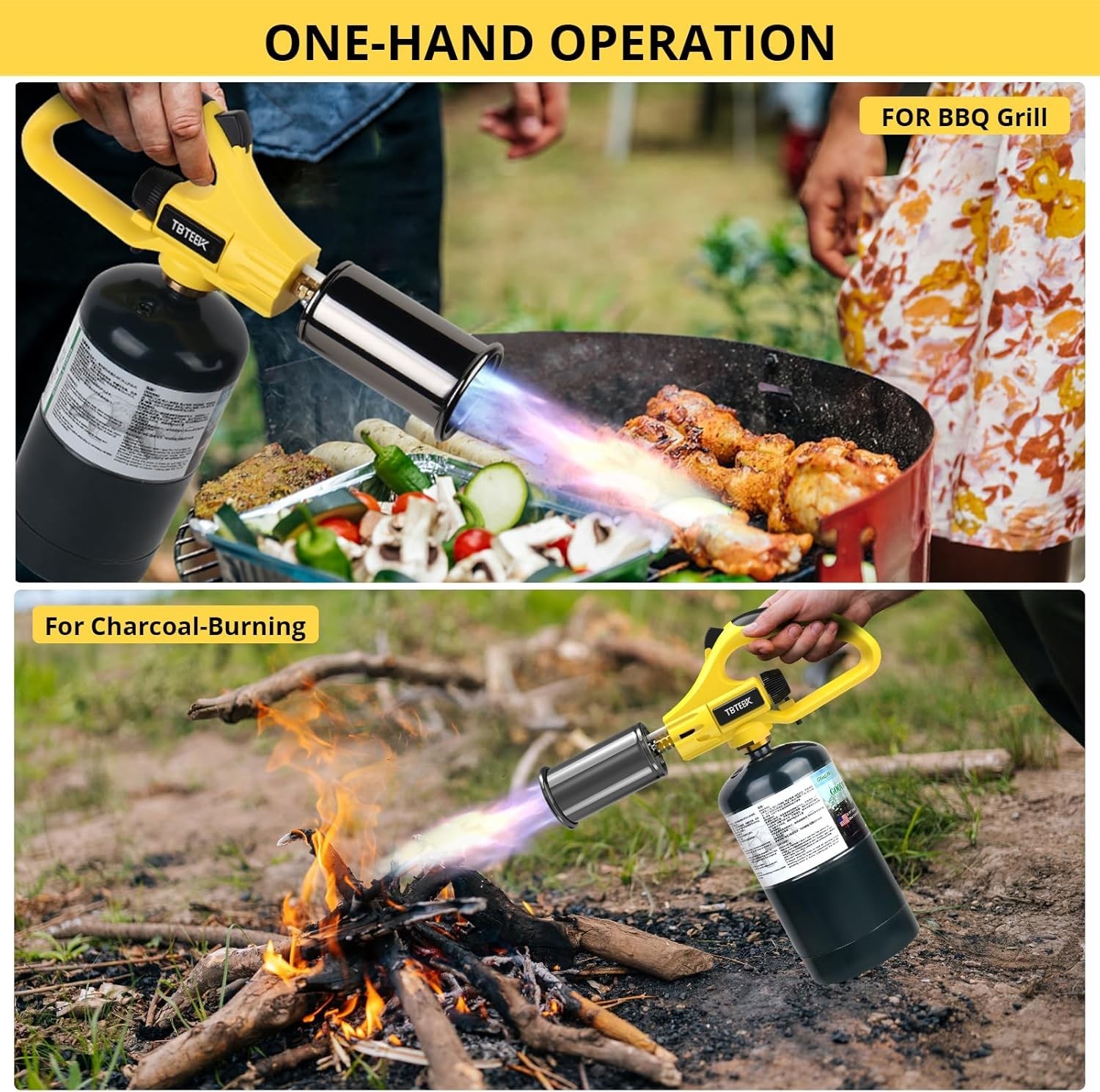 Powerful Sous Vide Torch with Continuous Flame for BBQ and Searing Steak