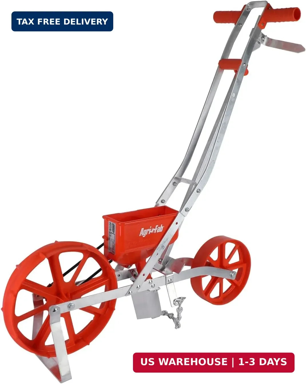 Agri-Fab Push Garden Seeder Planter with 7 Interchangeable Seed Plates, 3 lb Cap
