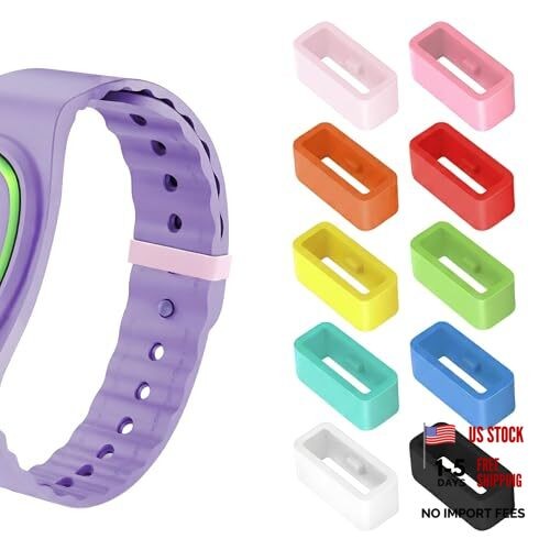 10 Pack Compatible with MagicBand+/1.0/2.0 Band Holder Clips, 10pcs-Colors
