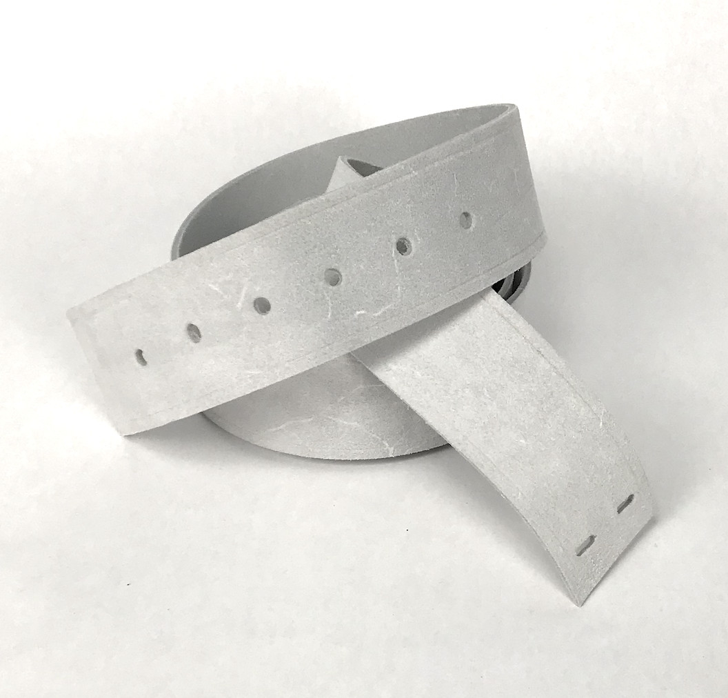 White Buff Leather Waist Belt Up to 60 Inches
