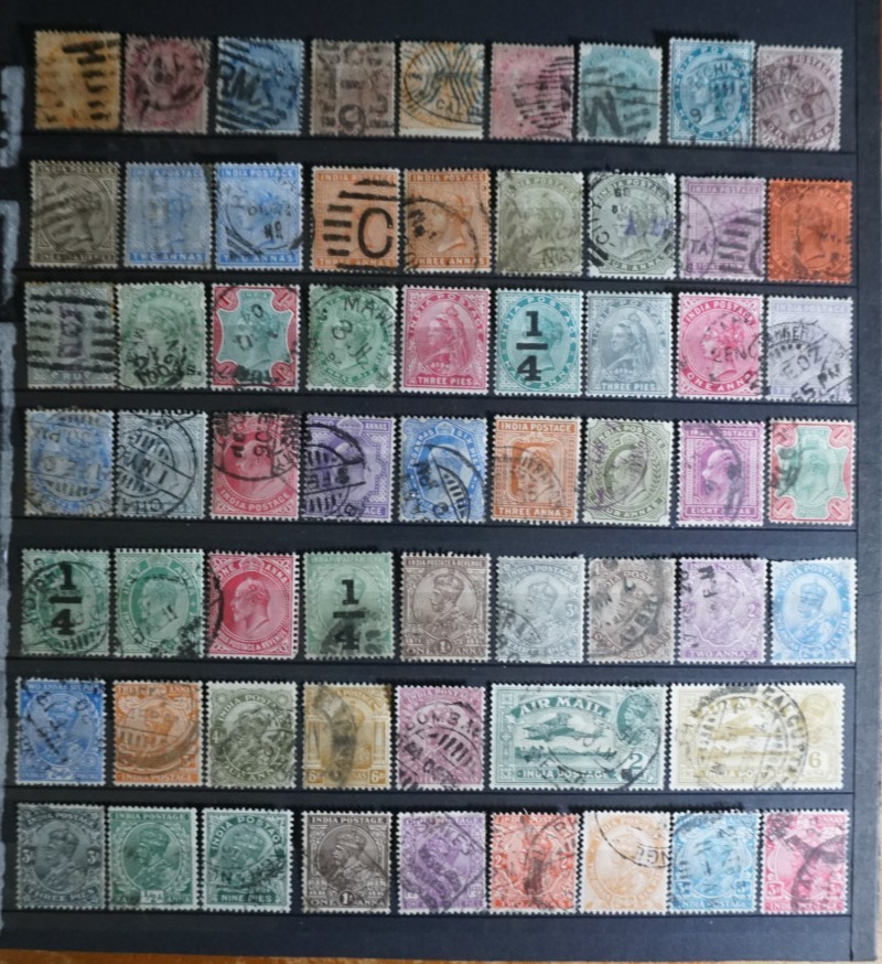 India old collection mint & used on two pages