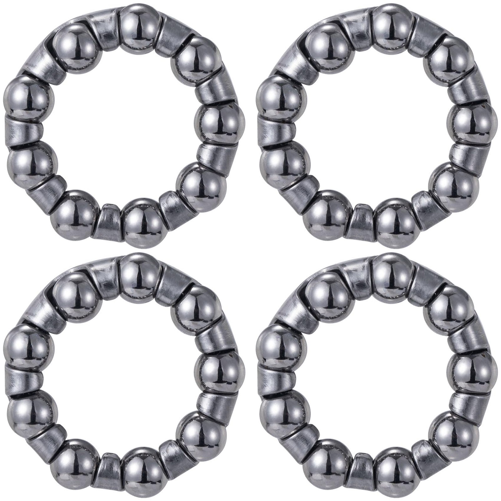 CustomyLife 4pcs 1/4 in x 9 Balls Bicycle Crank Ball Bearing Silver Bottom Brack