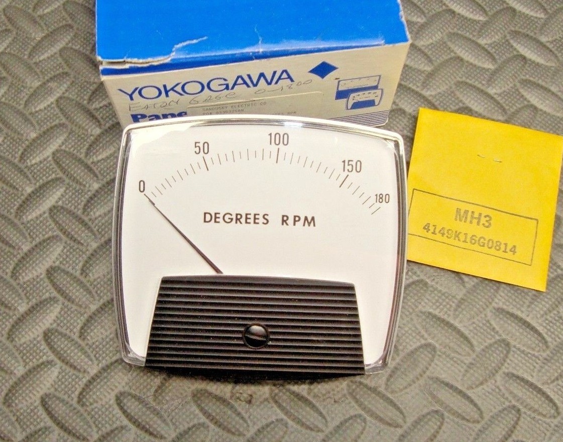 NEW Yokogawa Panel Meter 250-400-FAXX 0-180 ° Degrees RPM