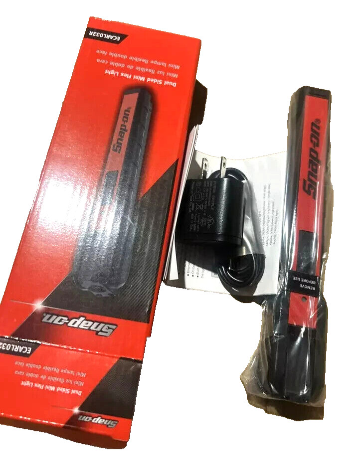 New Snap-on™ ECARL032R Dual Sided Mini Flex Light Black 500 Lumens Red