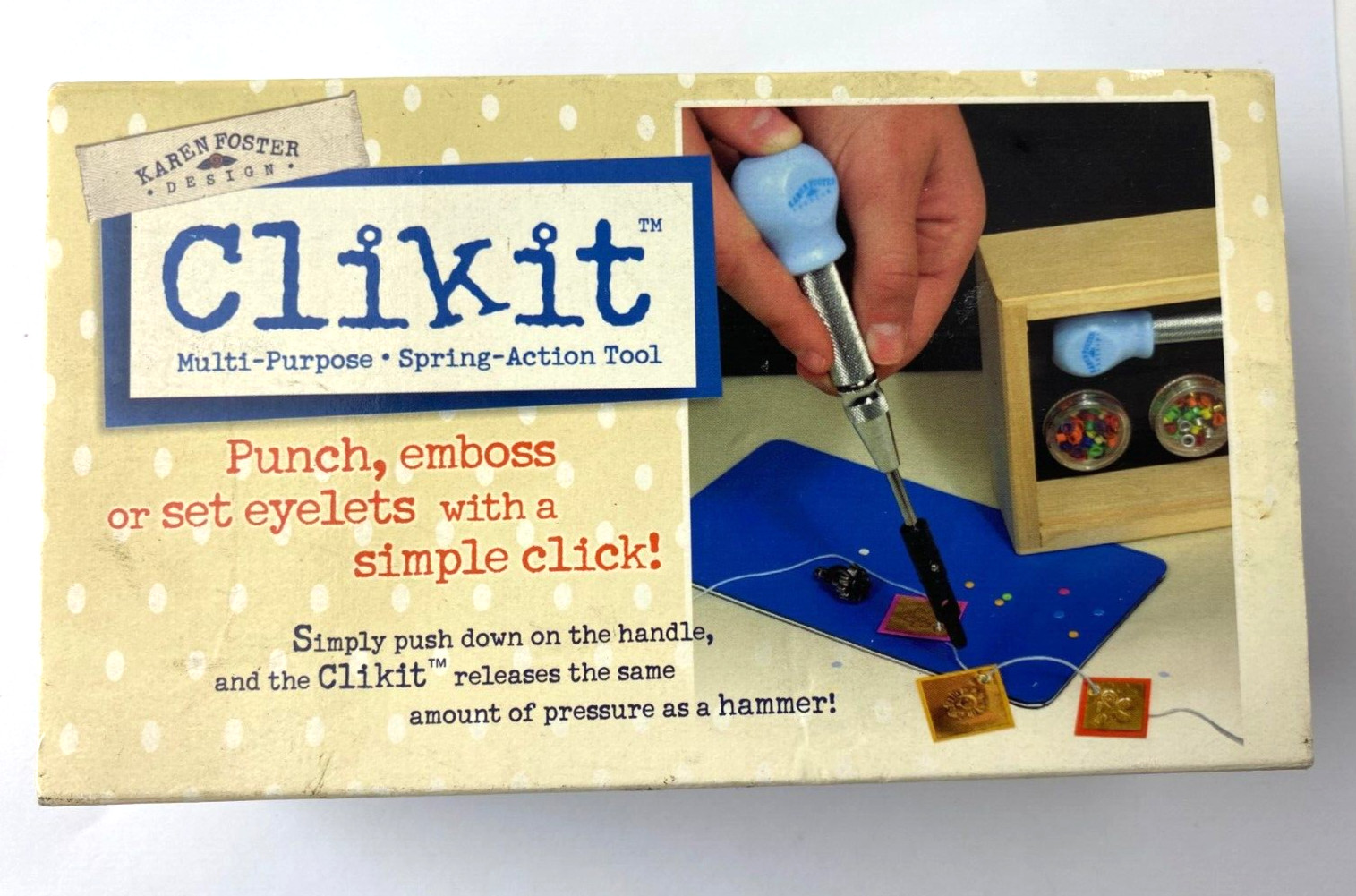 Karen Foster Design Clikit Multi-Purpose Spring-Action Scrapbooking Tool