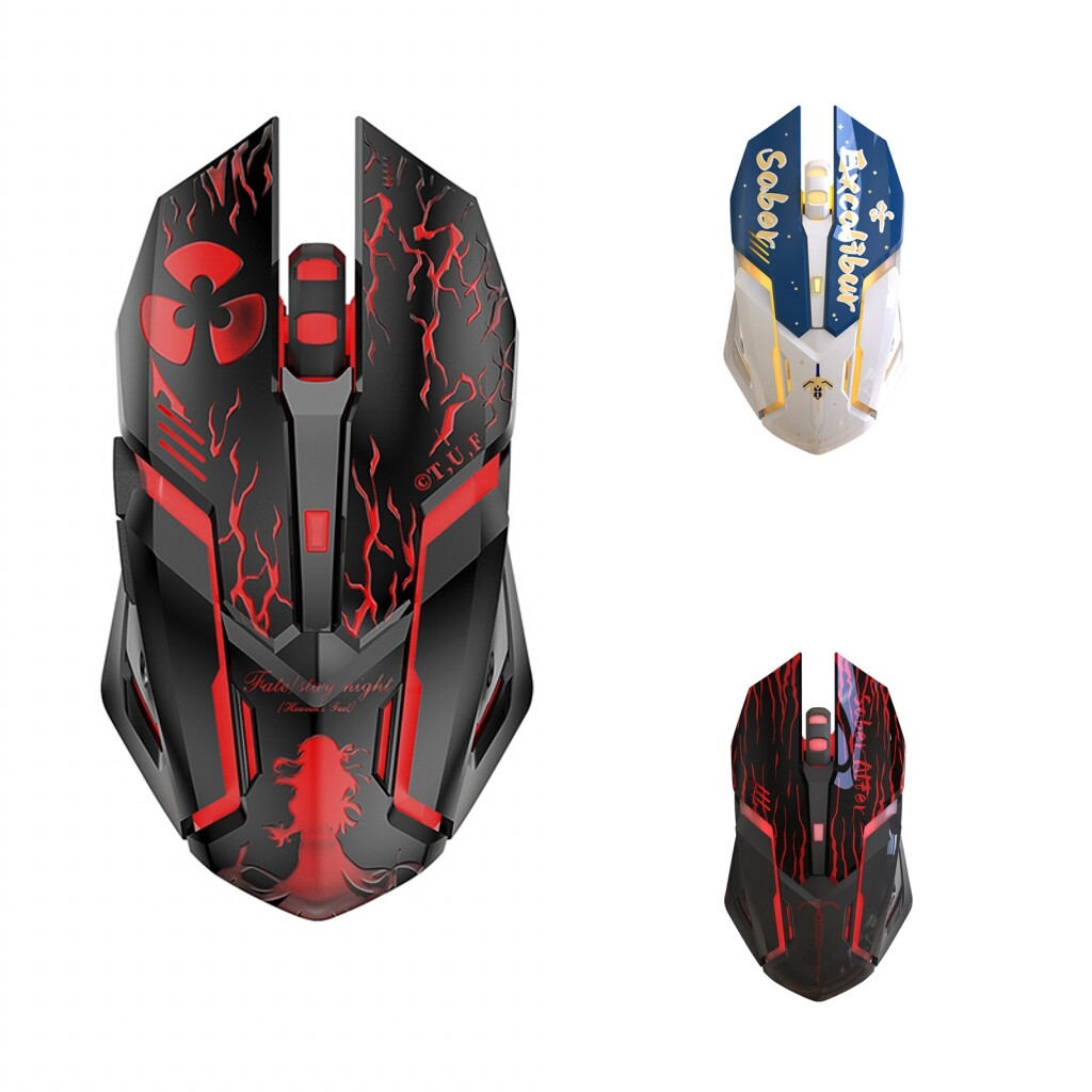 Anime Fate/Grand Order 2.4G Wireless Mouse Alter Saber Optical Mute Gaming Mouse